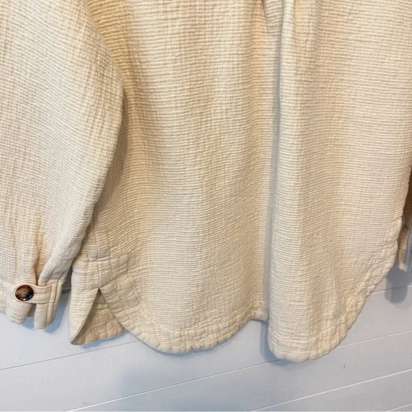Madewell Women’s Waffleback Branner 100% Cotton Shirt Jacket Size Medium - Picture 11 of 14